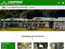 Tablet Screenshot of campingsprivesanitair.nl